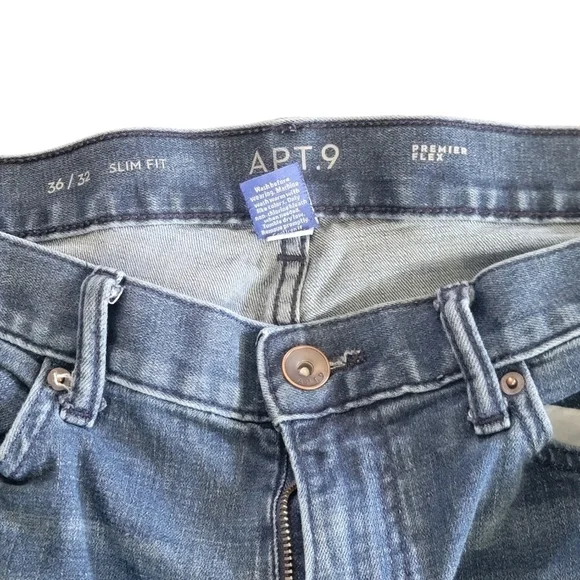 Apt 9 Men's Premier Flex Slim Fit Jeans Size 36/32 - Picture 2 of 7